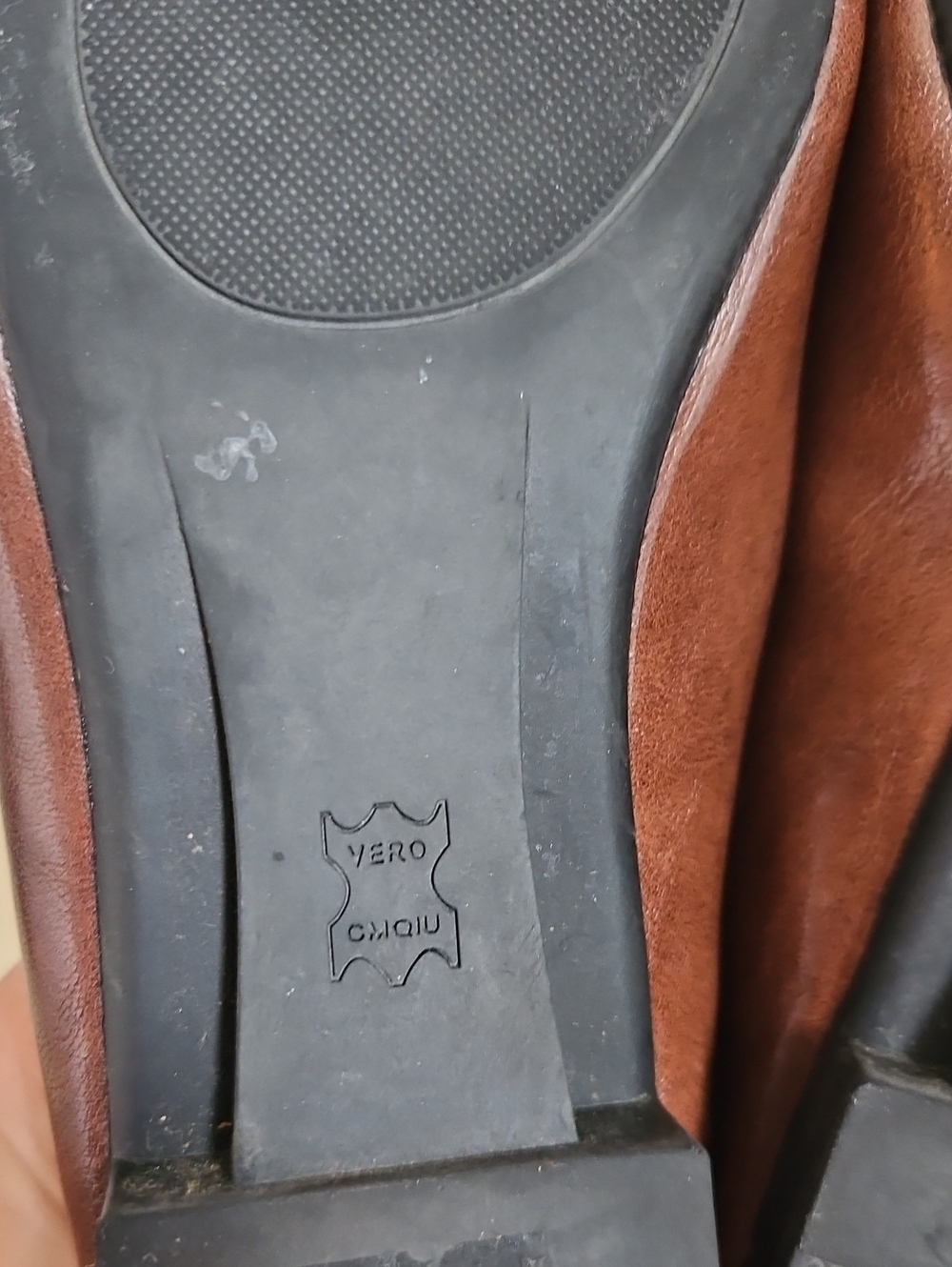 Saddle Brown Leather Mary Jane Flats, Heel, Buckle, Slip On, EU 36 - Picture 4 of 11